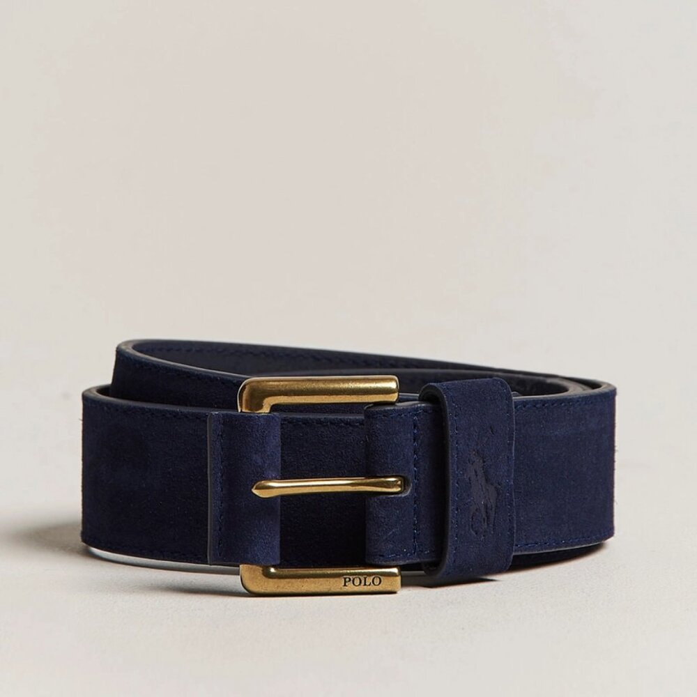 Polo Ralph Lauren Roller-Buckle Signature Pony Suede Belt